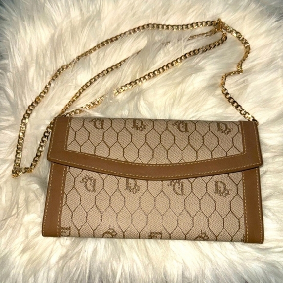 Christian Dior Honeycomb PVC Frame Long Bifold Wallet/clutch with kisslock coin - Picture 1 of 11